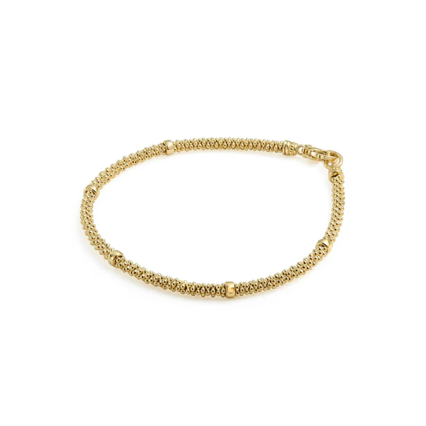 Lagos 18K Gold 3mm Beaded Bracelet - 05-10293-M