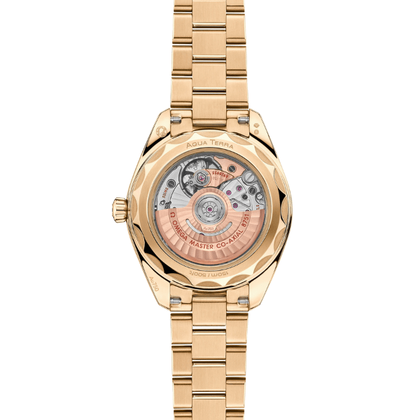 Omega Seamaster Aqua Terra 30mm White Dial Moonshine Gold -  220.55.30.20.55.001
