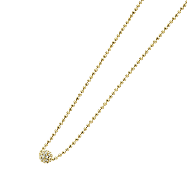 Lagos Gold Diamond Sphere Necklace - 04-10380-00ML