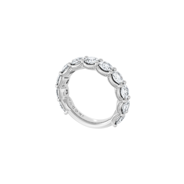 Tacori 18K White Gold Round Diamond Anniversary Band - 416W6.53/4