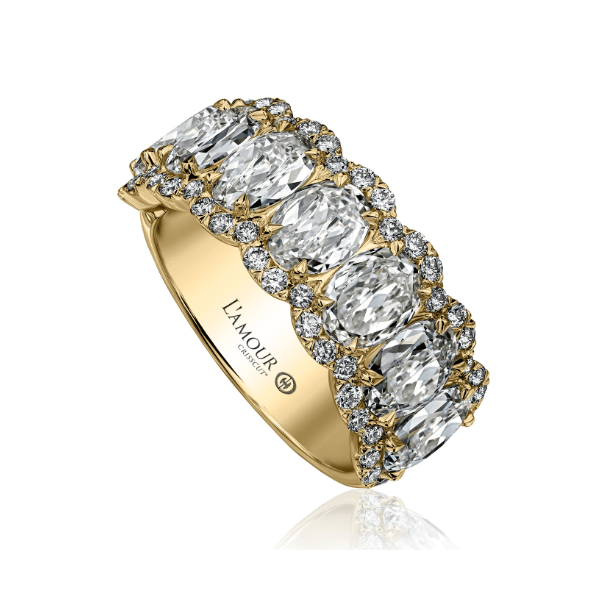 Christopher Designs 18K Yellow Gold 2.84ctw L'Amour Crisscut Diamond Anniversary Band-L369-7-300