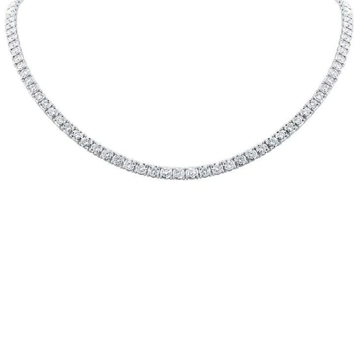14K White Gold 4.71ctw Diamond Tennis Necklace - MFJ471WG