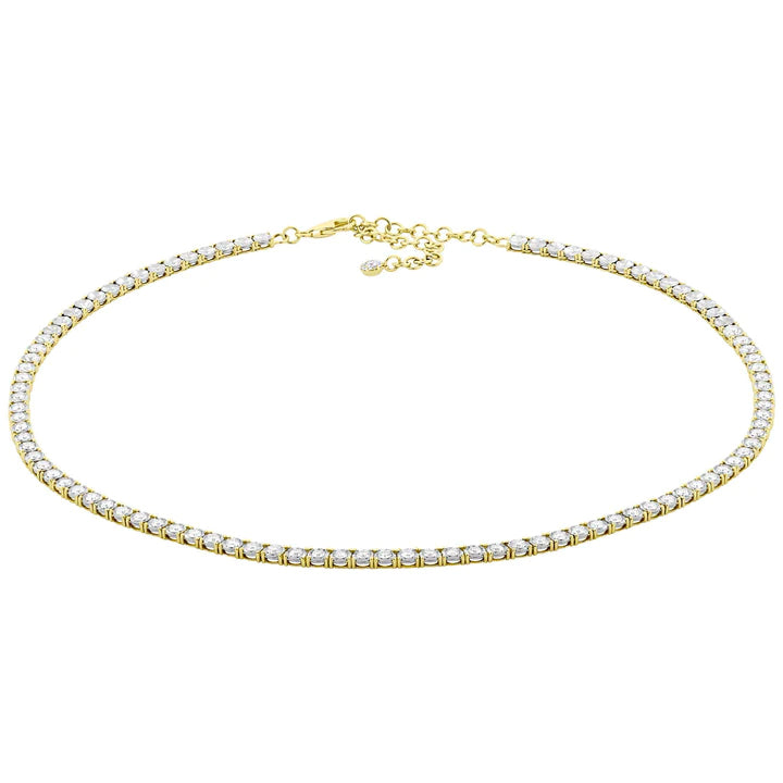14K White Gold 4.71ctw Diamond Tennis Necklace - MFJ471WG