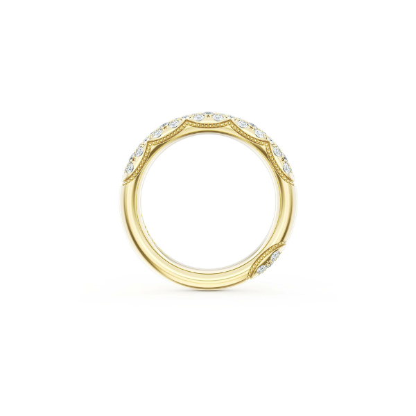 Tacori 18K Yellow Gold 0.66ctw Diamond French Pave Wedding Band - 4064B12Y