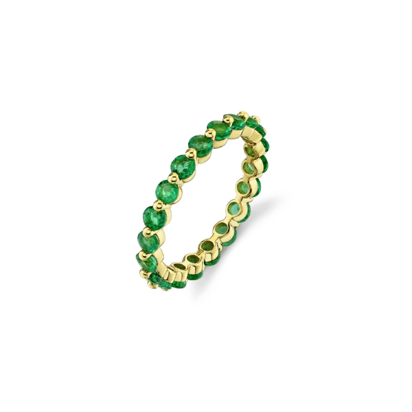 Sloane Street 18K Yellow Gold Emerald Eternity Band- SS-R013-EM-Y-7