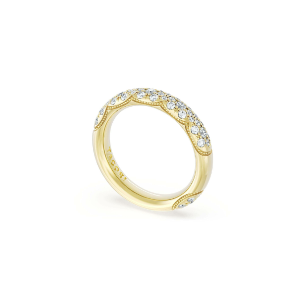 Tacori 18K Yellow Gold 0.66ctw Diamond French Pave Wedding Band - 4064B12Y