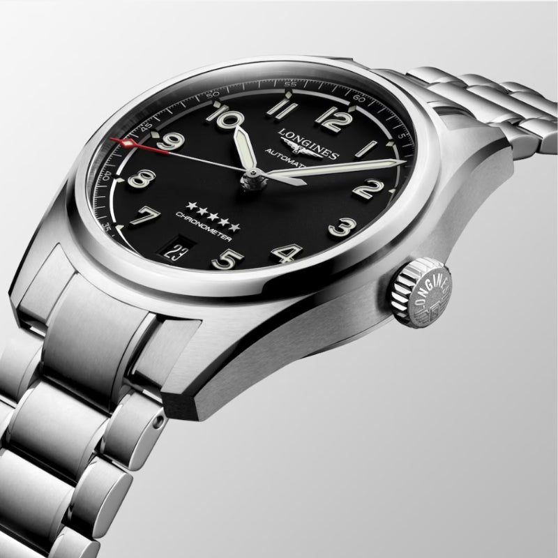 Longines Spirit Stainless Steel Black Dial 37mm - L3.410.4.53.6