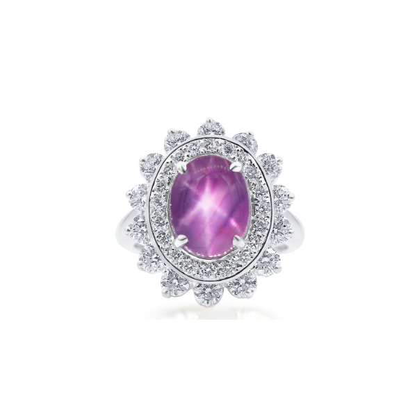 Oscar Heyman Platinum Ruby & Diamond Ring- 303161
