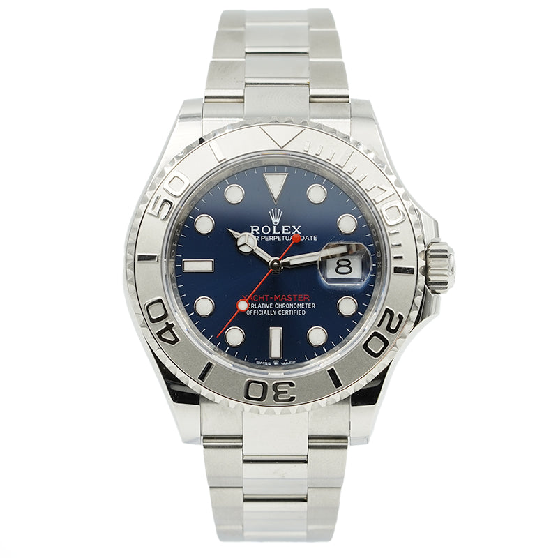 SOLD - 12/15/23 - Rolex Yacht-Master Blue Dial 126622 Platinum Bezel 40mm B&P '23