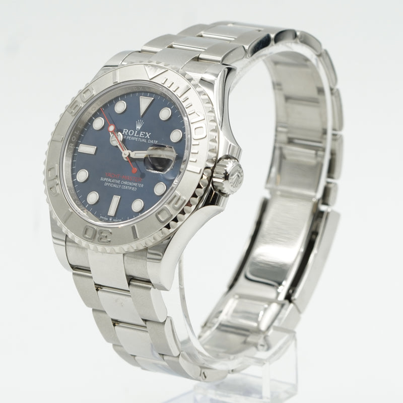 SOLD - 12/15/23 - Rolex Yacht-Master Blue Dial 126622 Platinum Bezel 40mm B&P '23