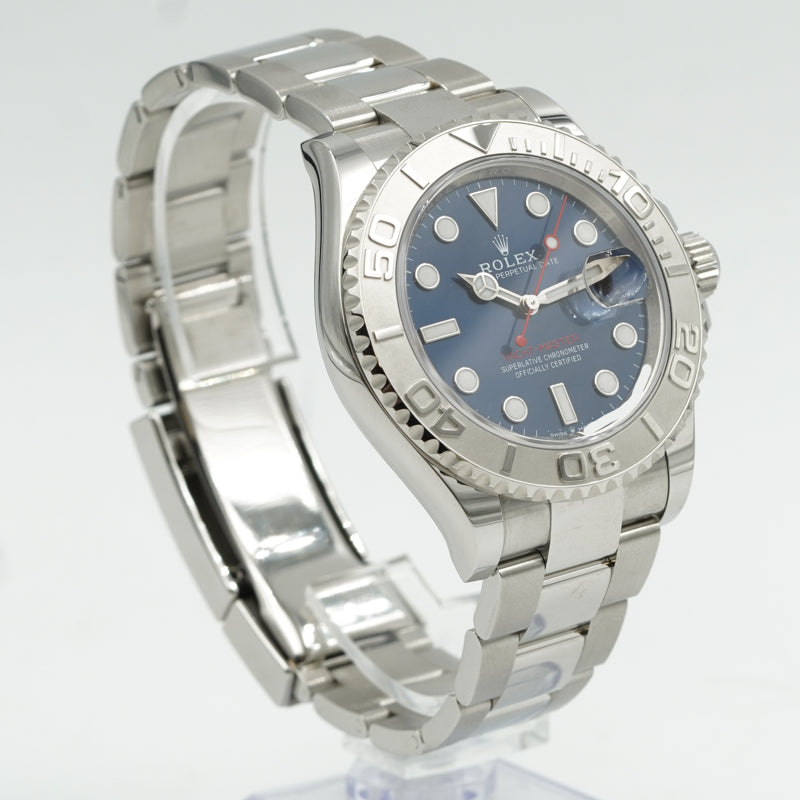 SOLD - 12/15/23 - Rolex Yacht-Master Blue Dial 126622 Platinum Bezel 40mm B&P '23