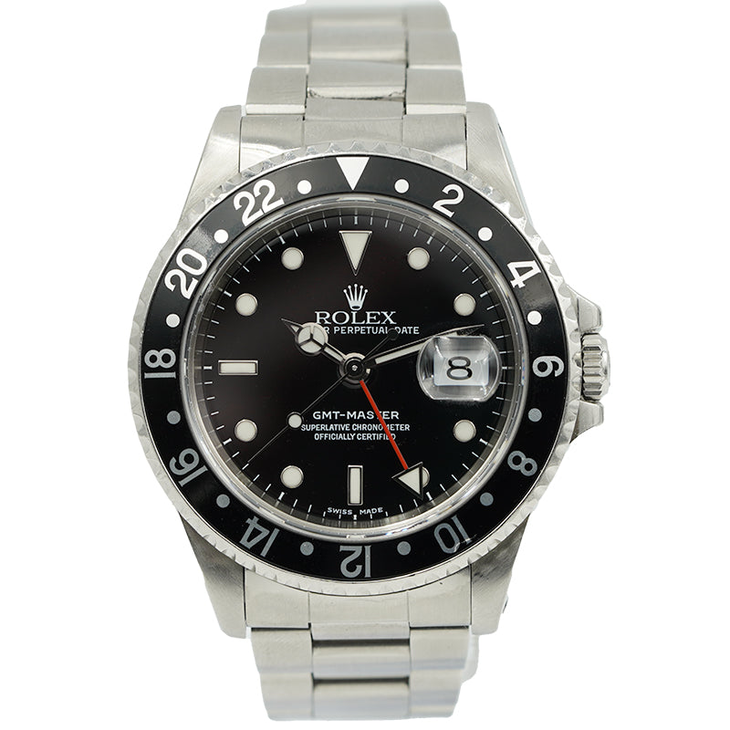 SOLD - 5/3/24 - Rolex GMT Master 16700 Stainless Steel Black Dial 40mm Circa 1997