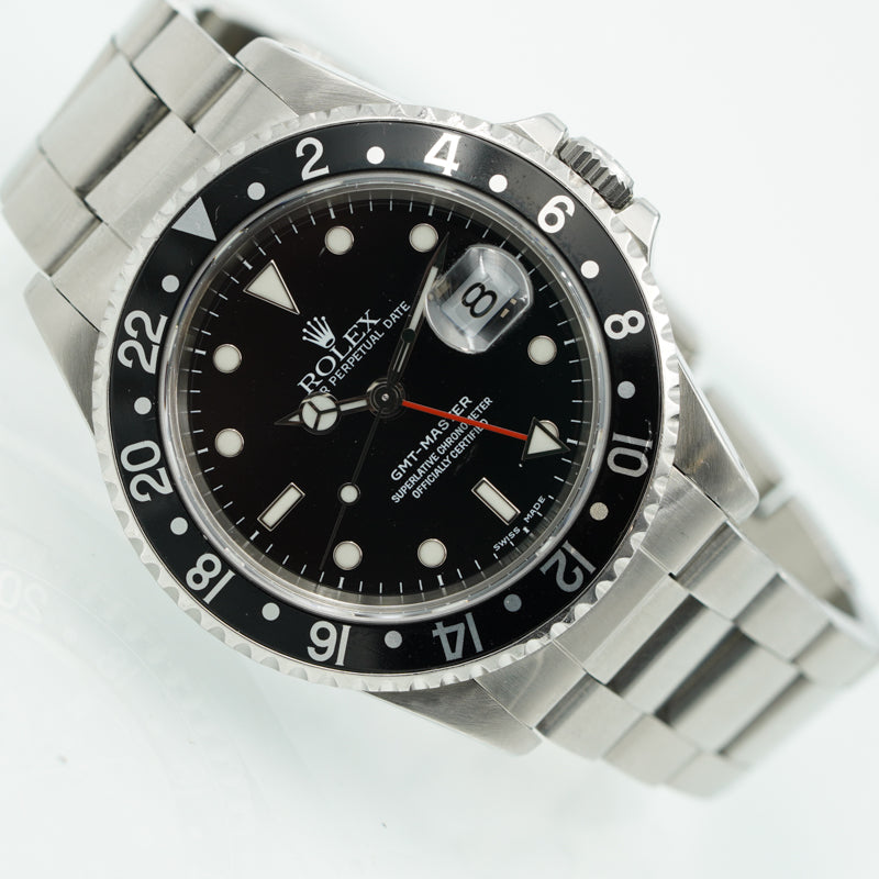 SOLD - 5/3/24 - Rolex GMT Master 16700 Stainless Steel Black Dial 40mm Circa 1997