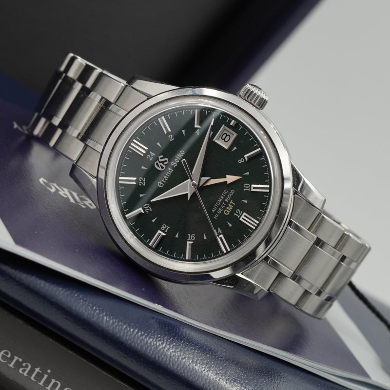 SOLD - 4/17/25 - Grand Seiko SBGJ251 Green Dial Hi-Beat GMT B&P 2021