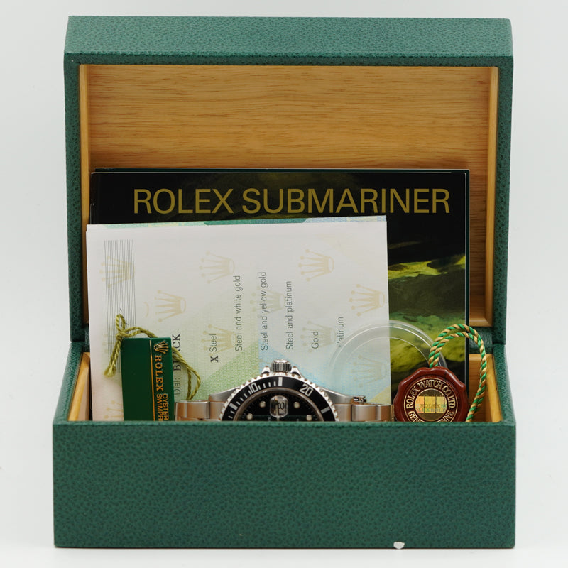 SOLD - 02/02/24 - Rolex Submariner 16610 Stainless Steel Black Dial B&P 2002
