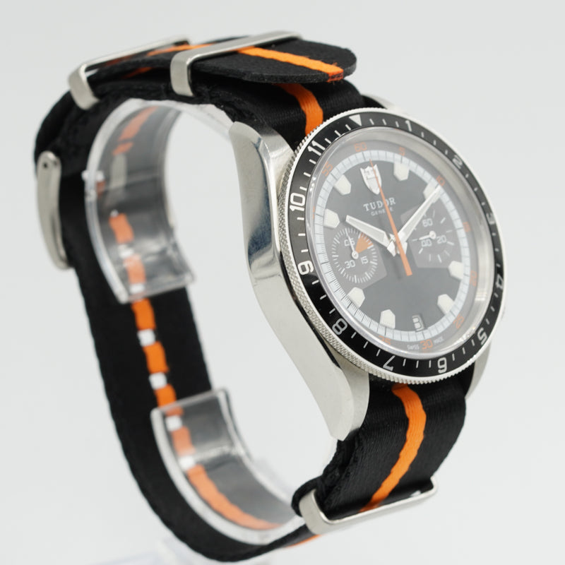 SOLD - 2/28/24 - Tudor Heritage Chronograph 70330N GMT 42m Strap & Bracelet 2019