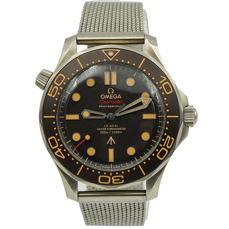 SOLD - 12/28/23 - Omega Seamaster James Bond 007 Titanium 210.90.42.20.01.001 Bracelet 2021 B&P