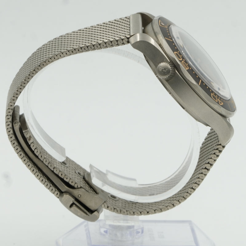 SOLD - 12/28/23 - Omega Seamaster James Bond 007 Titanium 210.90.42.20.01.001 Bracelet 2021 B&P