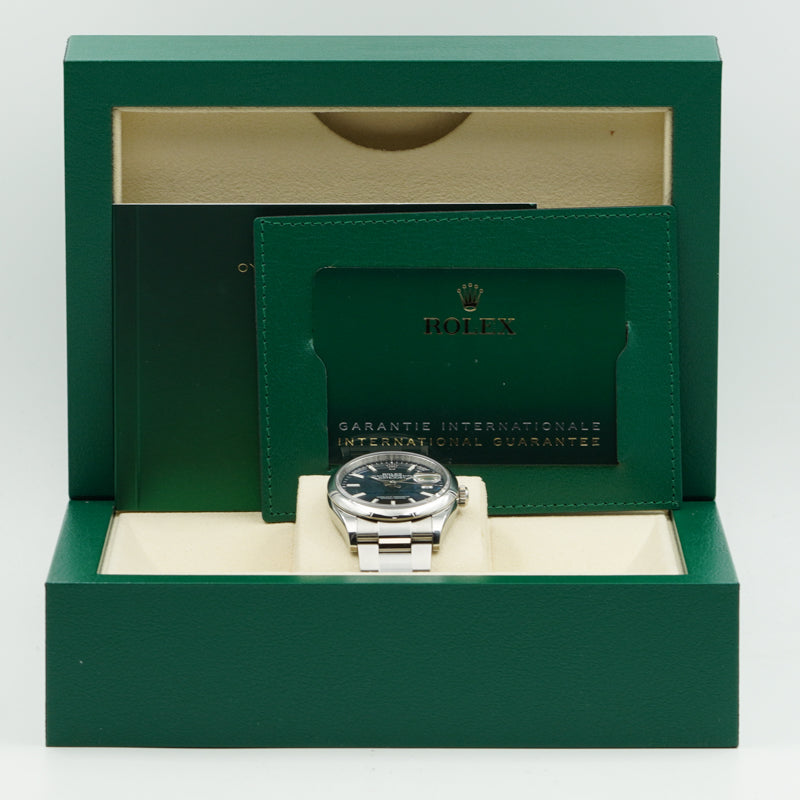 SOLD - 2/23/24 - Rolex Datejust 126200 36mm Stainless Steel Blue Dial B&P 2023