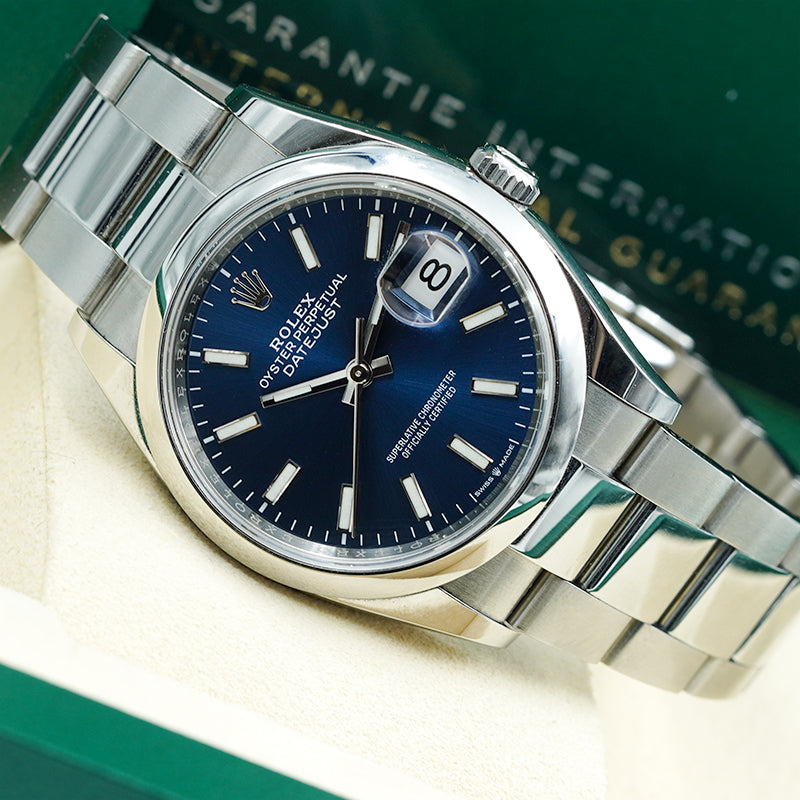 SOLD - 2/23/24 - Rolex Datejust 126200 36mm Stainless Steel Blue Dial B&P 2023