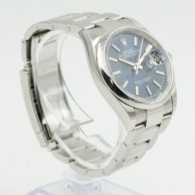 SOLD - 2/23/24 - Rolex Datejust 126200 36mm Stainless Steel Blue Dial B&P 2023