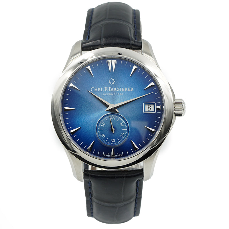 SOLD - 3/25/24 - Carl F. Bucherer Manero Peripheral Blue Limited Edition 00.10917.08.53.9 B&P '17