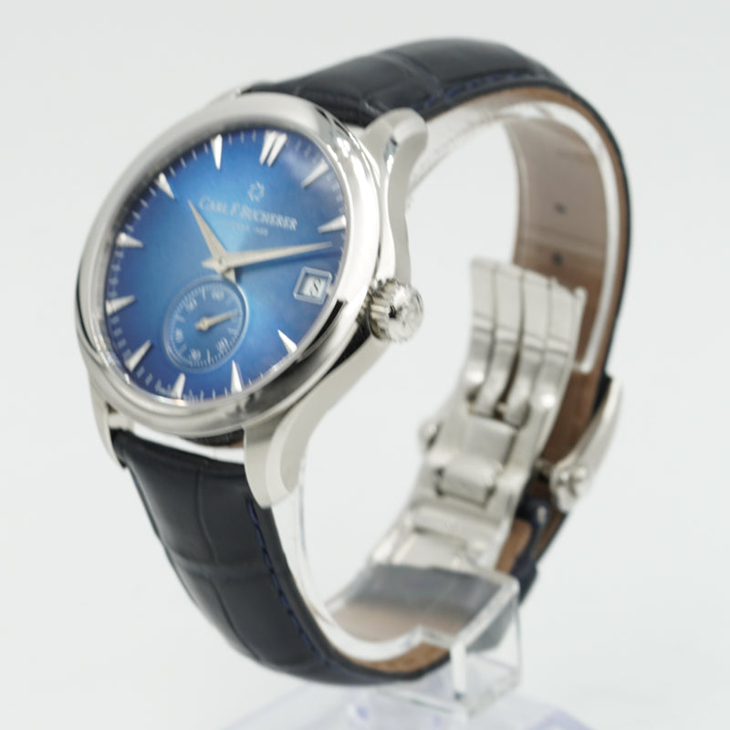 SOLD - 3/25/24 - Carl F. Bucherer Manero Peripheral Blue Limited Edition 00.10917.08.53.9 B&P '17