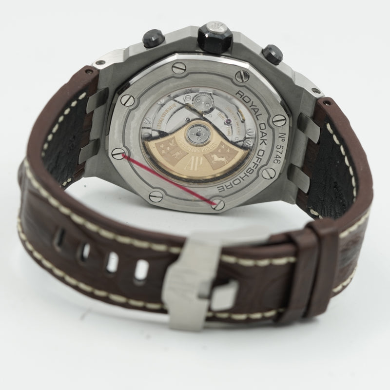 SOLD - 12/18/24 - Audemars Piguet 26470ST Safari Royal Oak Offshore Chrono Ivory Dial B&P 2015