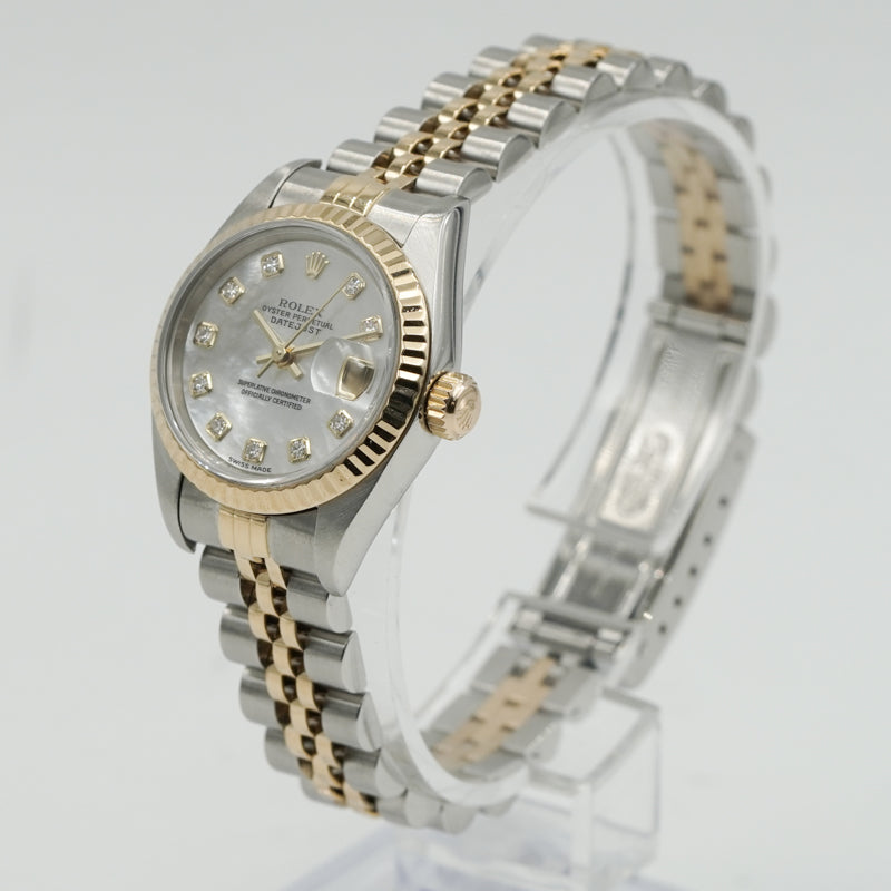 SOLD - 10/11/24 - Rolex Lady-Datejust 79173 Two-Tone MOP Dial Diamond Markers w. Box Circa '01