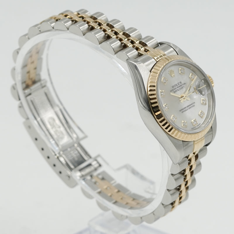 SOLD - 10/11/24 - Rolex Lady-Datejust 79173 Two-Tone MOP Dial Diamond Markers w. Box Circa '01