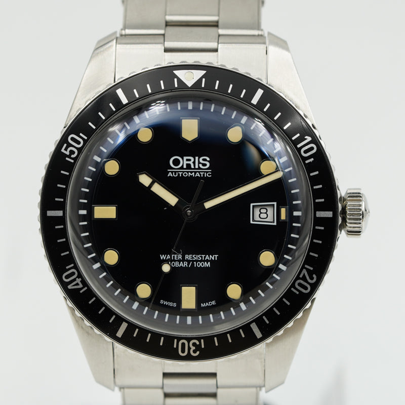 SOLD - 3/30/24 - Oris Diver Sixty-Five B&P 01 733 7720 4054-07 8 21 18 Black Dial Box and Book