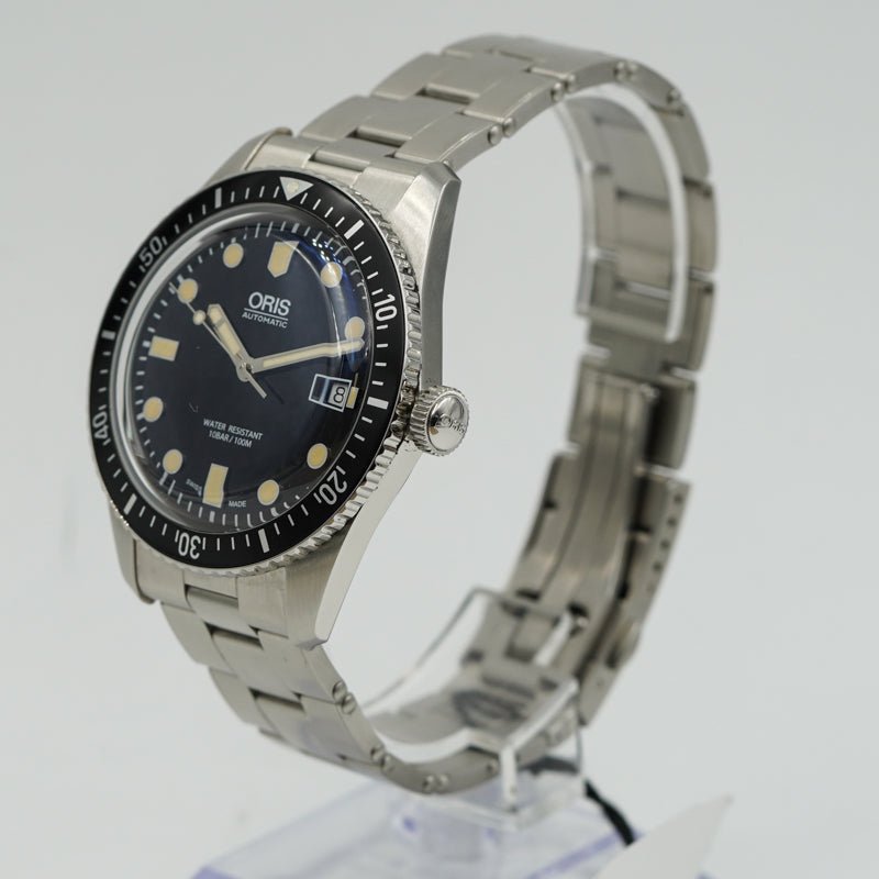 SOLD - 3/30/24 - Oris Diver Sixty-Five B&P 01 733 7720 4054-07 8 21 18 Black Dial Box and Book