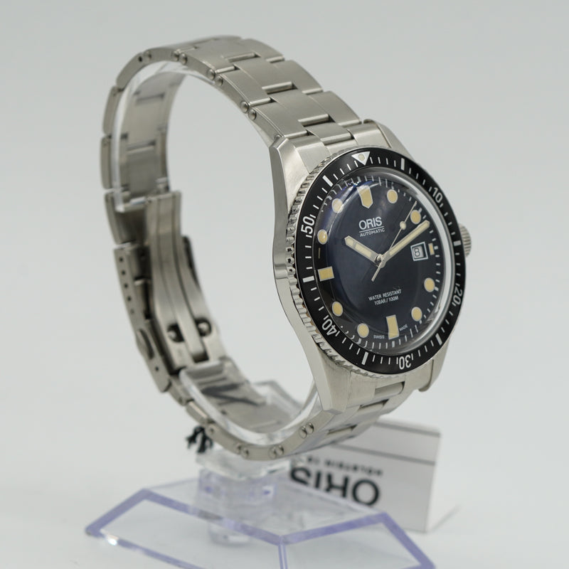 SOLD - 3/30/24 - Oris Diver Sixty-Five B&P 01 733 7720 4054-07 8 21 18 Black Dial Box and Book