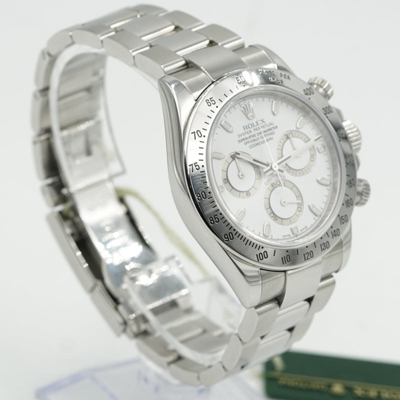 SOLD - 11/20/24 - Rolex Daytona 116520 White Dial Stainless Steel B&P 2008