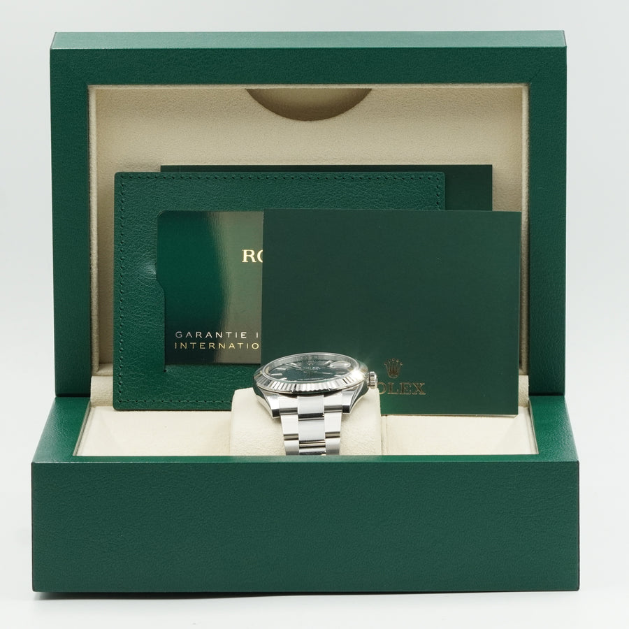 SOLD - 10/15/24 - Rolex Datejust 41 Motif Blue Dial 126334 Fluted Bezel B&P 2023