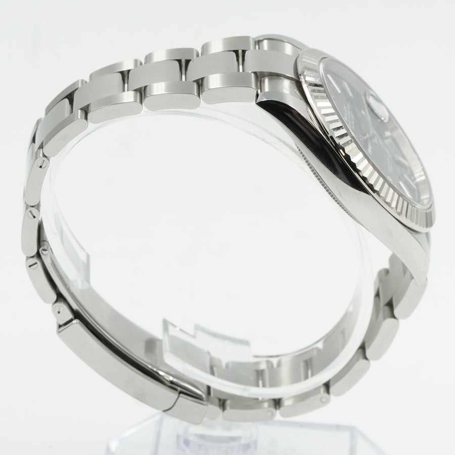 SOLD - 10/15/24 - Rolex Datejust 41 Motif Blue Dial 126334 Fluted Bezel B&P 2023