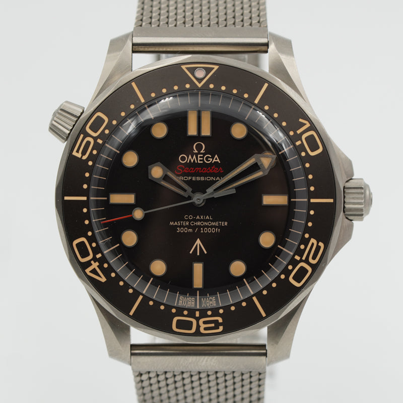 SOLD - 12/31/24 - Omega Seamaster James Bond 007 Titanium 210.90.42.20.01.001 Bracelet 2024 B&P