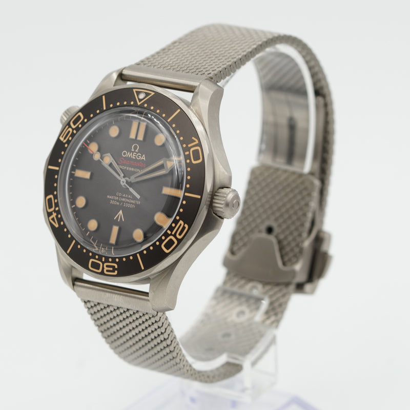 SOLD - 12/31/24 - Omega Seamaster James Bond 007 Titanium 210.90.42.20.01.001 Bracelet 2024 B&P