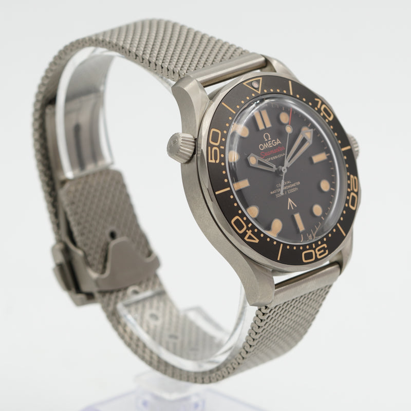 SOLD - 12/31/24 - Omega Seamaster James Bond 007 Titanium 210.90.42.20.01.001 Bracelet 2024 B&P