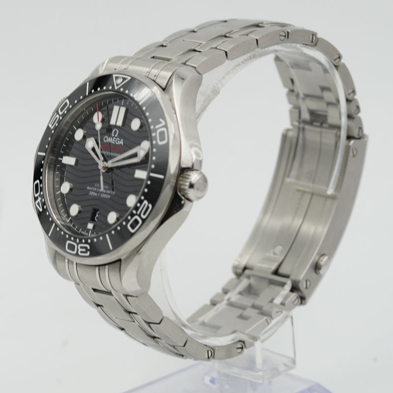 SOLD - 3/9/24 - Omega Seamaster 300m Diver 210.30.42.20.01.001 Black Dial B&P 2023