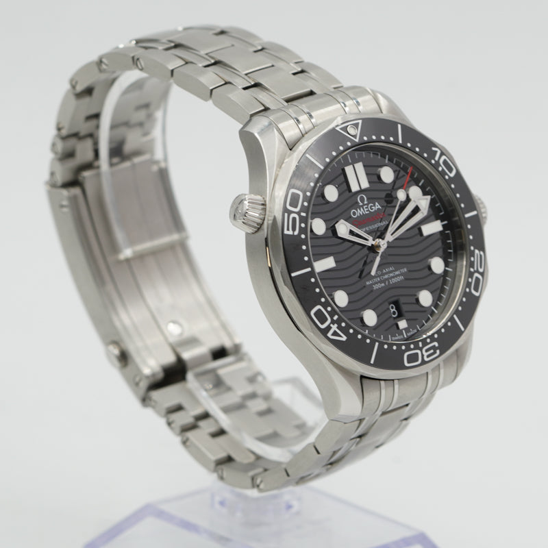 SOLD - 3/9/24 - Omega Seamaster 300m Diver 210.30.42.20.01.001 Black Dial B&P 2023