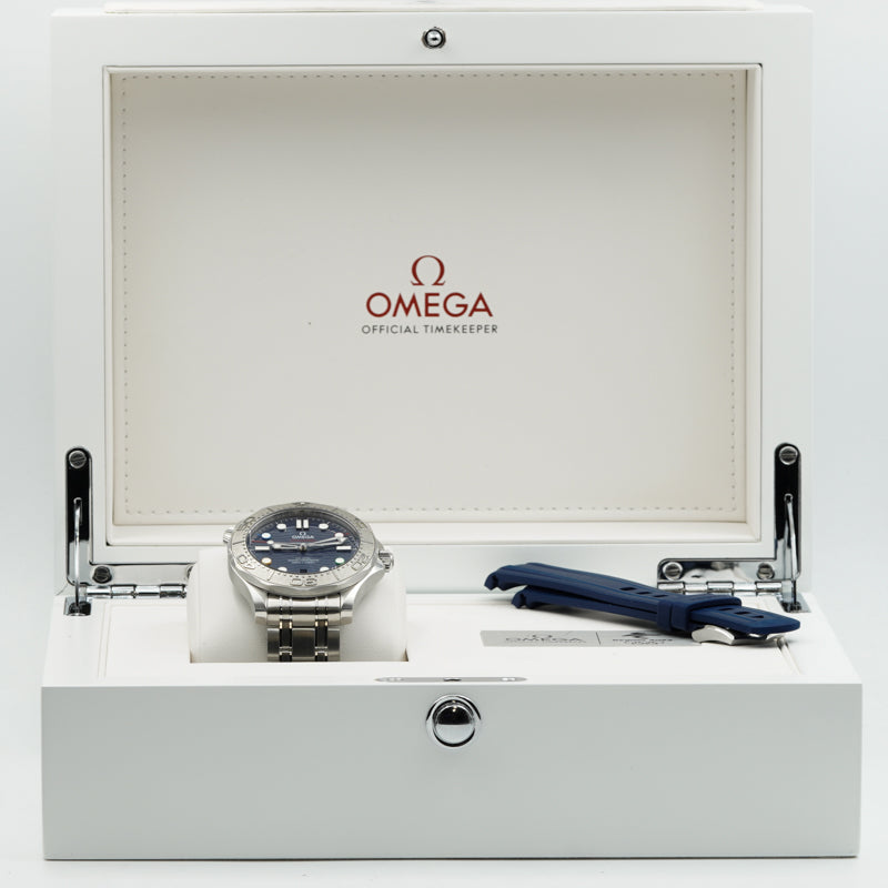 SOLD - 7/10/24 - Omega Seamaster Pro Diver 300 Beijing 2022 w. Box 522.30.42.20.03.001