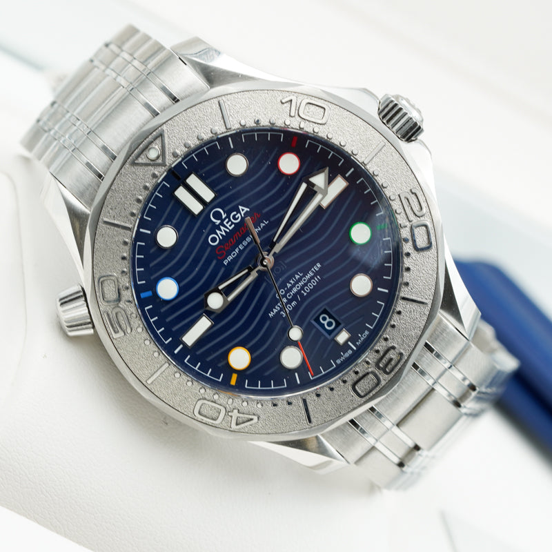 Omega Seamaster Pro Diver 300 Beijing 2022 w. Box 522.30.42.20.03.001