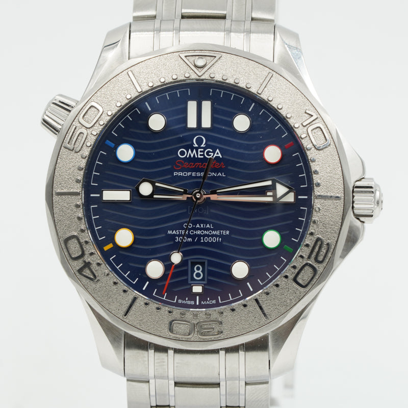 Omega Seamaster Pro Diver 300 Beijing 2022 w. Box 522.30.42.20.03.001