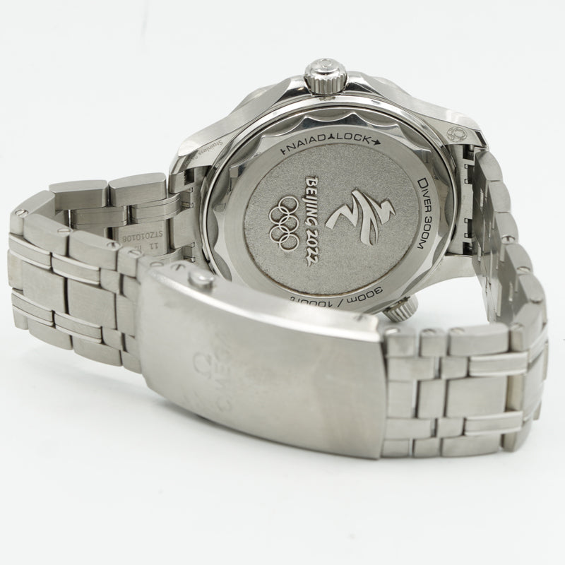 SOLD - 7/10/24 - Omega Seamaster Pro Diver 300 Beijing 2022 w. Box 522.30.42.20.03.001