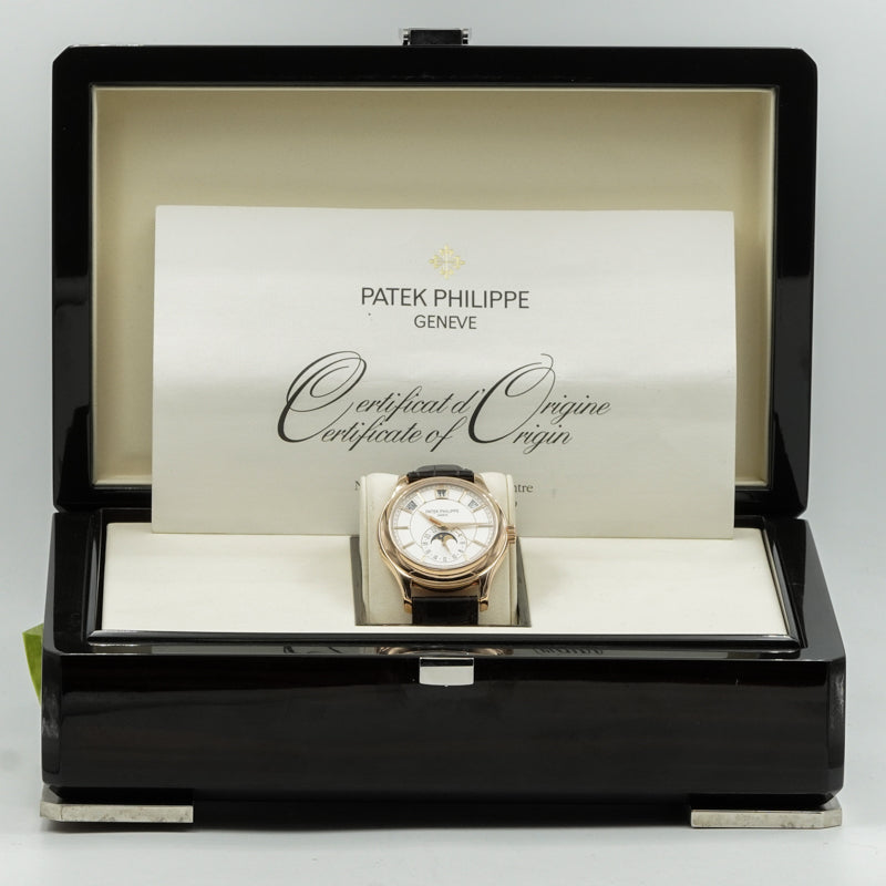 SOLD - 10/29/24 - Patek Philippe Annual Calendar 5205R-001 Rose Gold 40mm B&P 2015