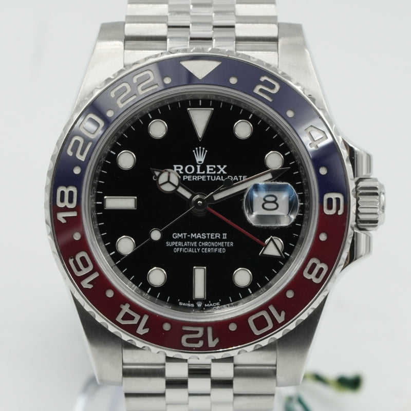 SOLD - 12/14/24 - Rolex GMT-Master II 126710BLRO Pepsi B&P '23 on Jubilee Bracelet