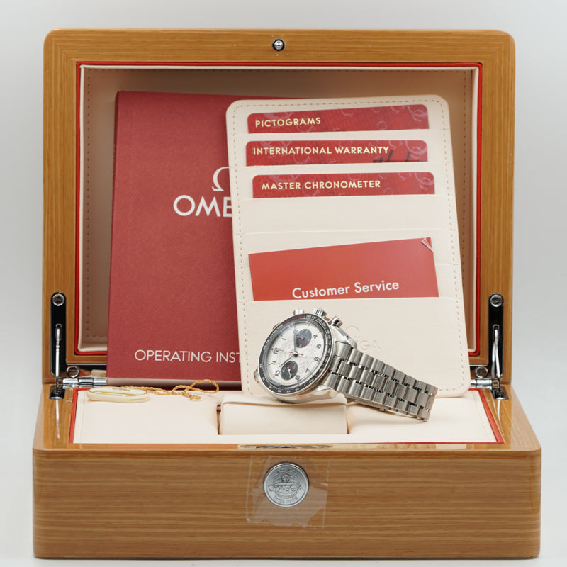 Omega Speedmaster Chronoscope 329.30.43.51.02.002 Silver and Black 43mm B&P