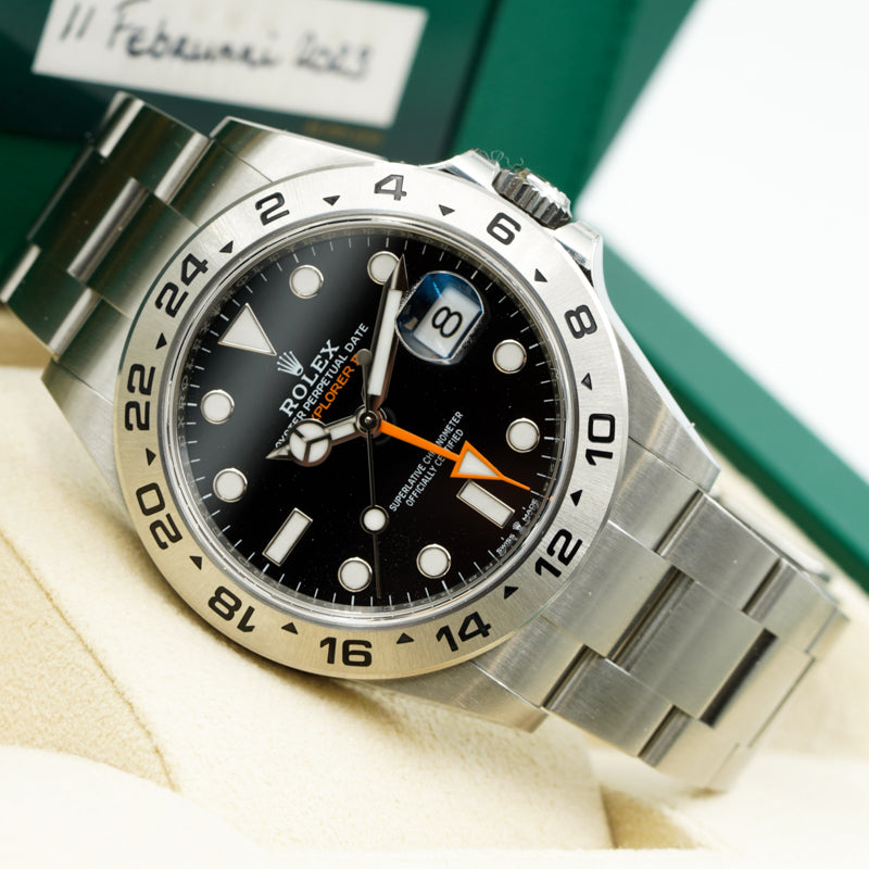 SOLD - 7/19/24 - Rolex Explorer II 226570 Black Dial 42mm B&P '23 Stainless Steel