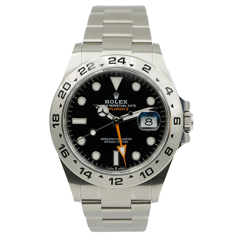 SOLD - 7/19/24 - Rolex Explorer II 226570 Black Dial 42mm B&P '23 Stainless Steel